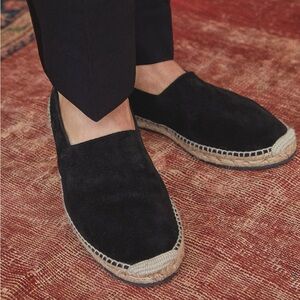 TODD SYNDER SUEDE ESPADRILLE IN BLACK